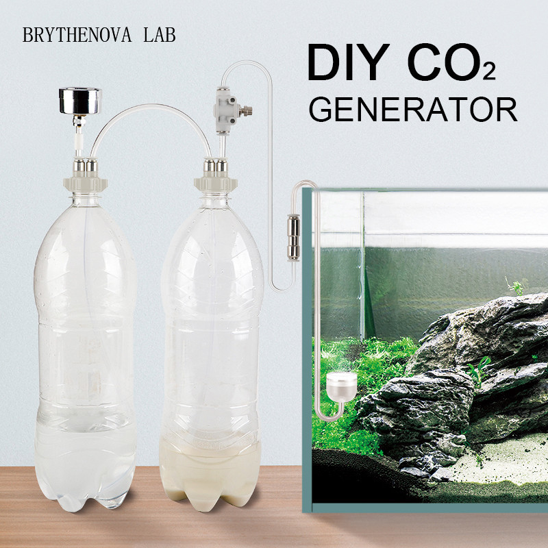Planted Aquarium Co2 Kit - CO2-Generator für Aquarien: CO2-System-Kit mit Ventil