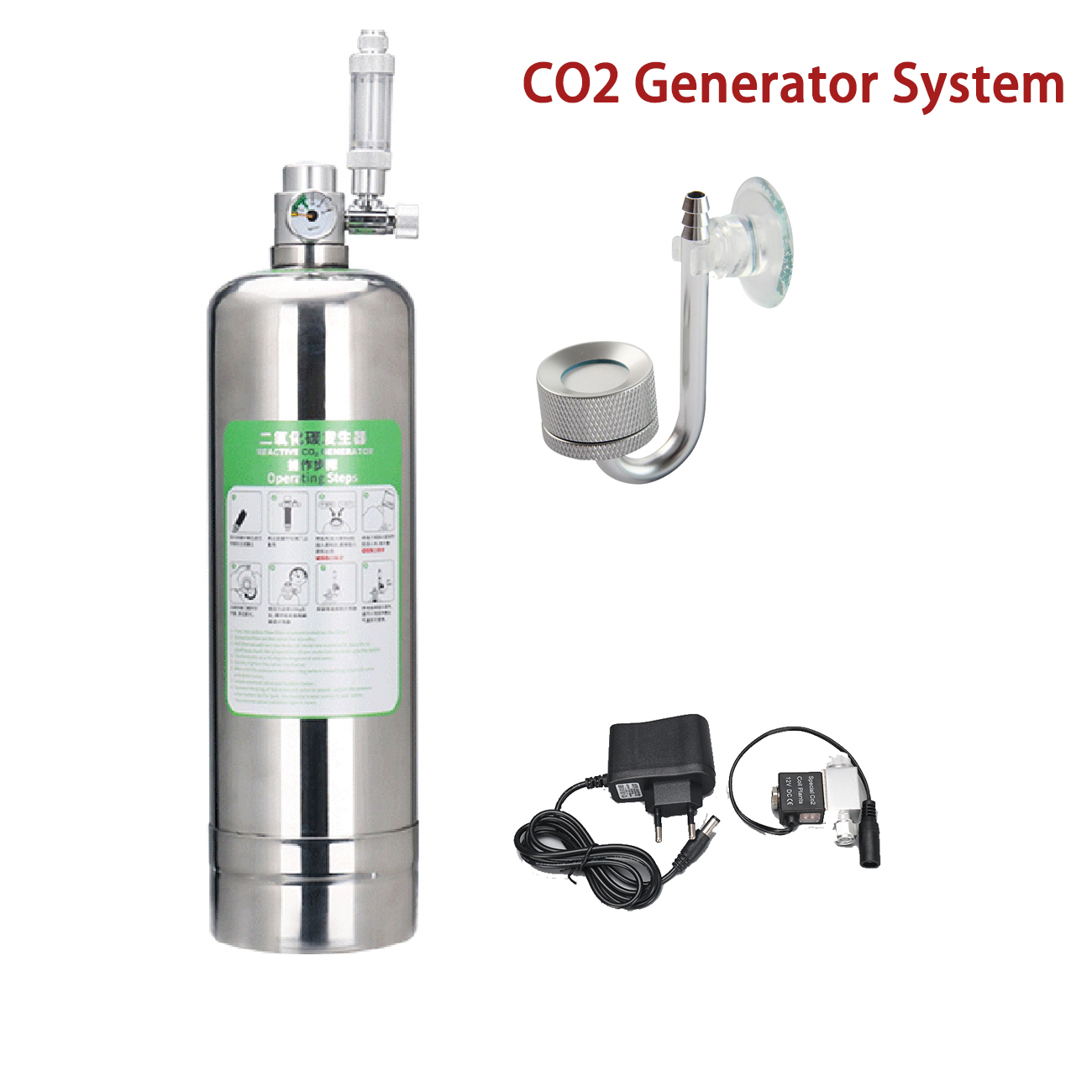 Planted Aquarium Co2 Kit - Aquarium CO2 Generator System Kit Edelstahl