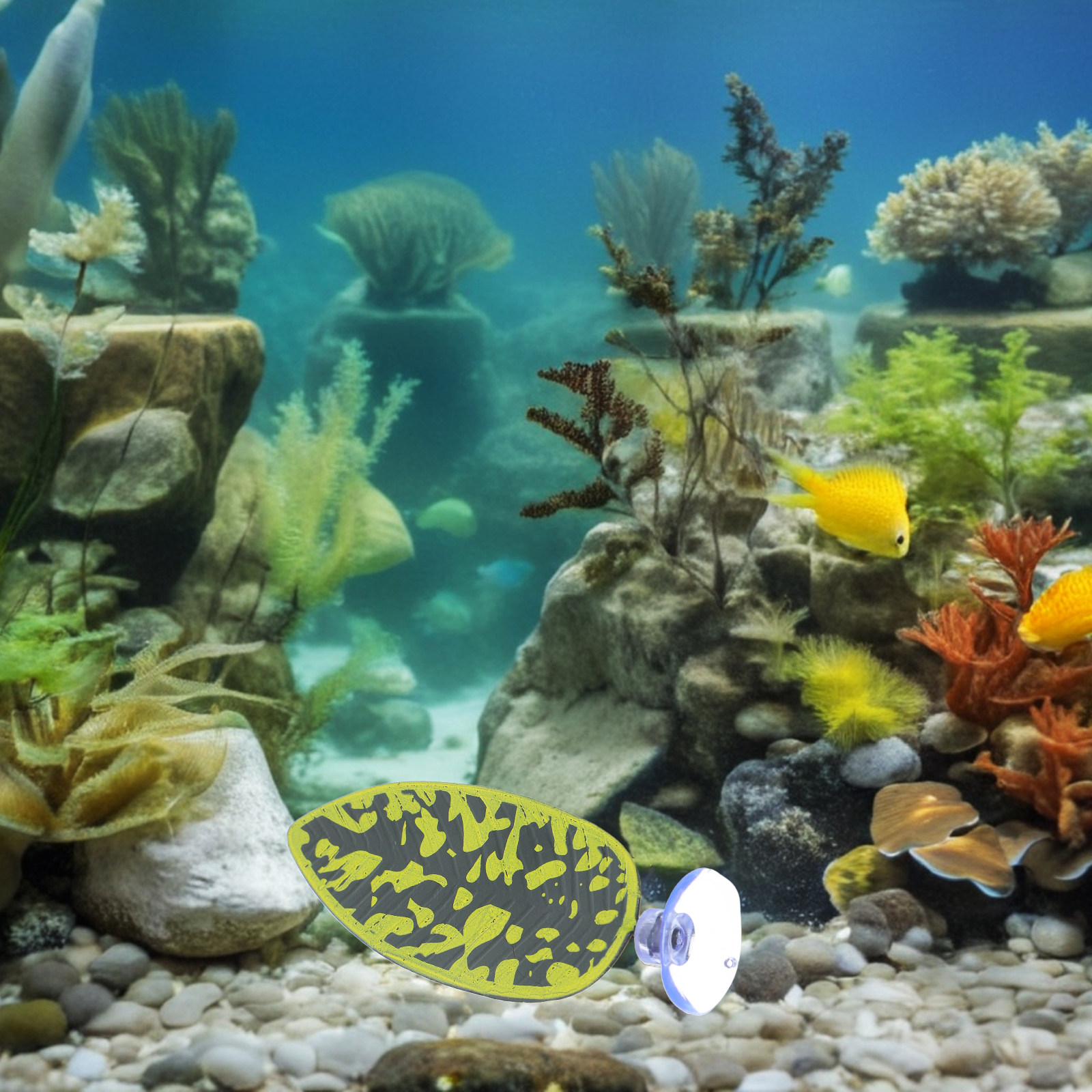 Planted Aquarium Materials - Betta-Ruhefläche für Aquarien mit Saugnapf-Dekor, Künstliche