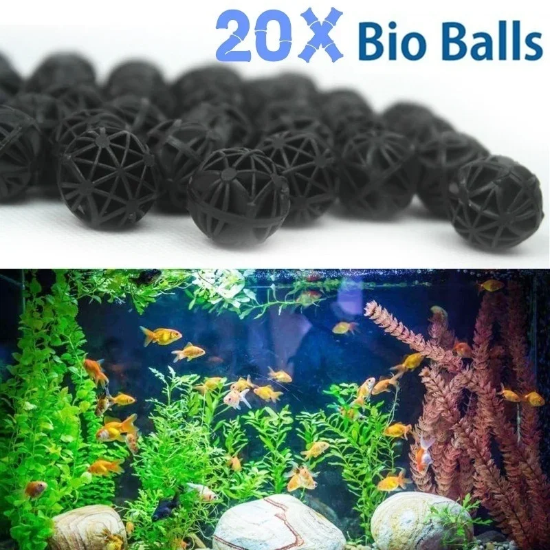 Aquarium Planted Tank Fertilizer - 20 Stück 16mm Aquarium Bio-Bälle Filtermedien