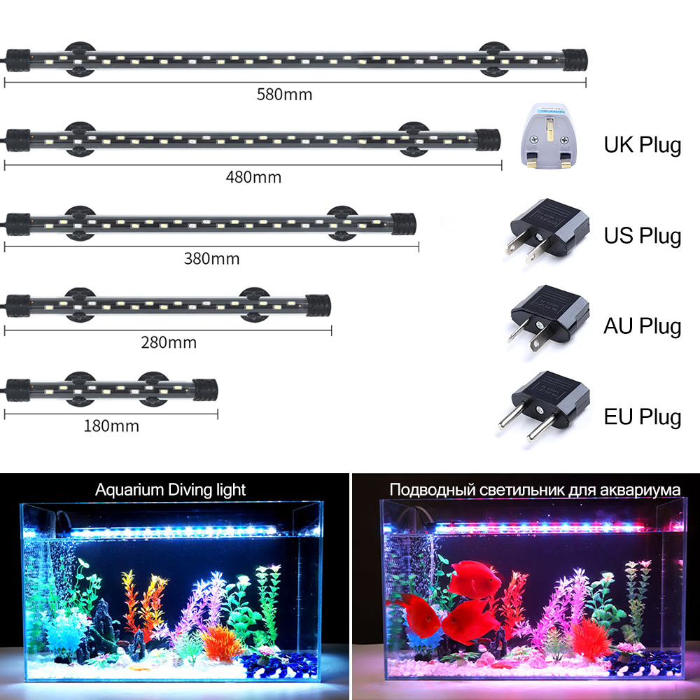 Planted Aquarium Equipment - 90-260V Aquarium Licht LED Wasserdichte Aquarium